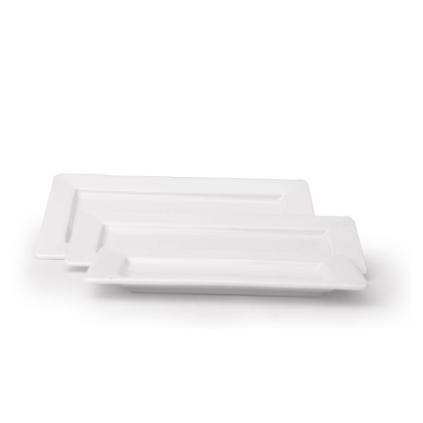 Access Bianco White Rect 29x12cm Plate