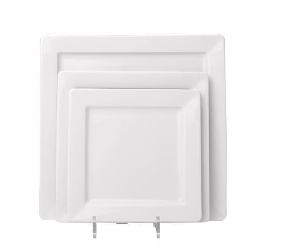 Access Bianco White Sqr Plate 24cm